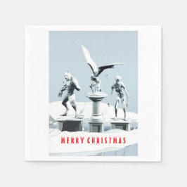 Merry Christmas. Monster ice sculptures Serviette