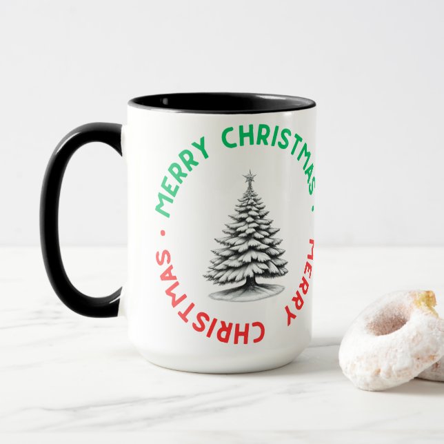 Merry Christmas Mug Tasse (Mit Donut)