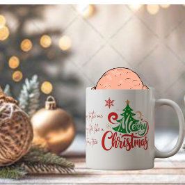 Merry Christmas Mug with Romantic Quote Jumbo-Tasse