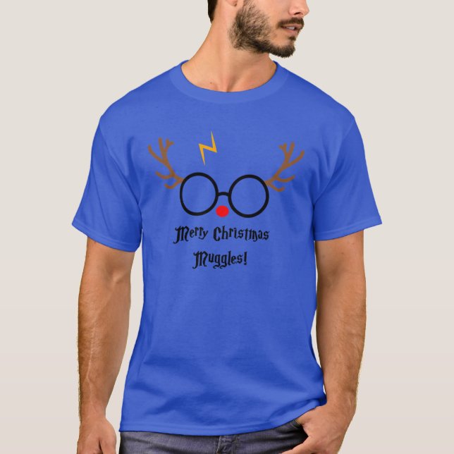 Merry Christmas Muggles Gift For Christmas friends T-Shirt (Vorderseite)