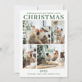 Merry Christmas Multi Photo Holiday Card Feiertagskarte