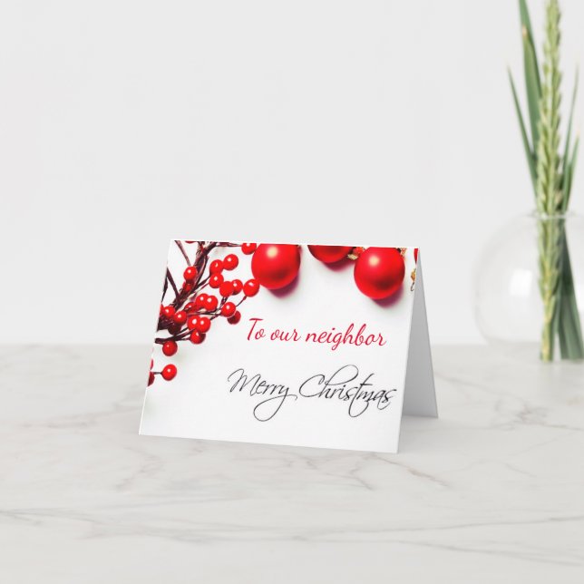 **MERRY CHRISTMAS** "NACHBARKARTE" KARTE (Vorderseite)