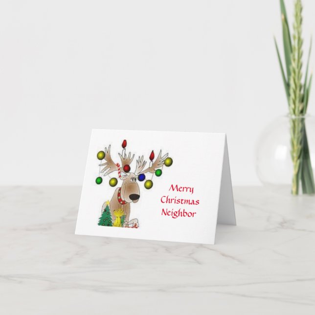 **MERRY CHRISTMAS** "NACHBARKARTE" KARTE (Vorderseite)