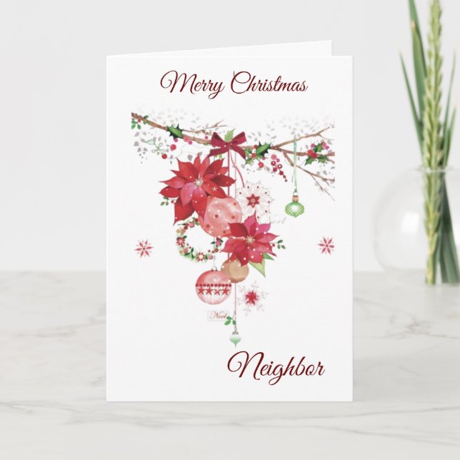 MERRY CHRISTMAS ***NACHBOR*** FEIERTAGSKARTE (Vorderseite)