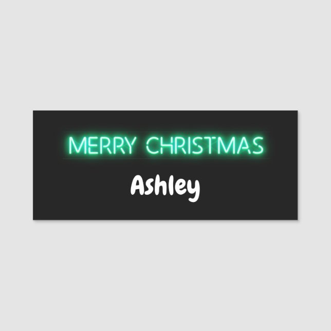 MERRY CHRISTMAS Neon LED Bar Sign Namensschild (Vorderseite)