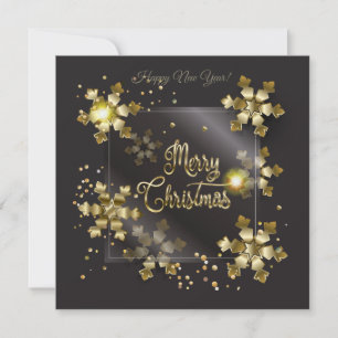 Merry Christmas & New Year! 2023 Gold Luxury Feiertagskarte