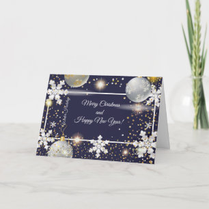 Merry Christmas & New Year! 20XX Silver Luxury Feiertagskarte
