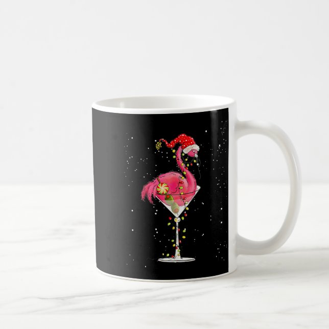 Merry Christmas Nk Flamingo Wine Drinking Lights X Kaffeetasse (Rechts)