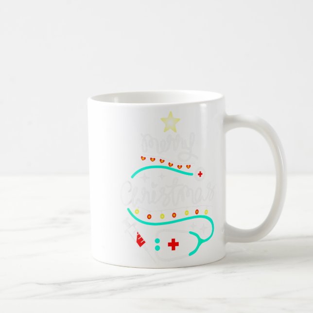 Merry Christmas Nurse Doctor Stethoscope Christmas Kaffeetasse (Rechts)