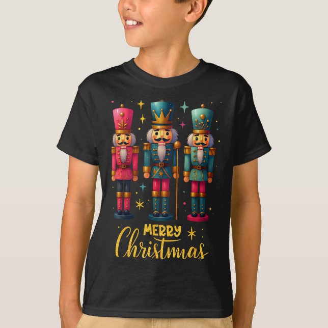 Merry Christmas Nutcracker Ballet Dance Women Kids T-Shirt (Vorderseite)