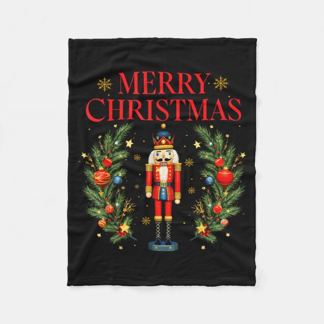 Merry Christmas Nutcracker Ballet Festive Xmas Men Fleecedecke (Vorderseite)