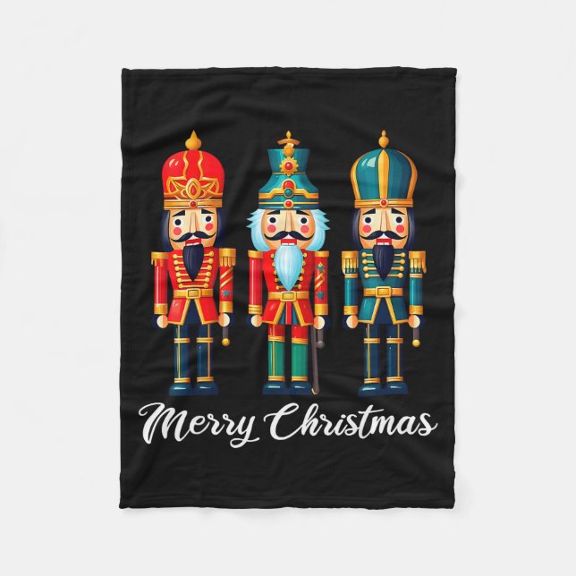 Merry Christmas Nutcracker Ballet Festive Xmas Men Fleecedecke (Vorderseite)