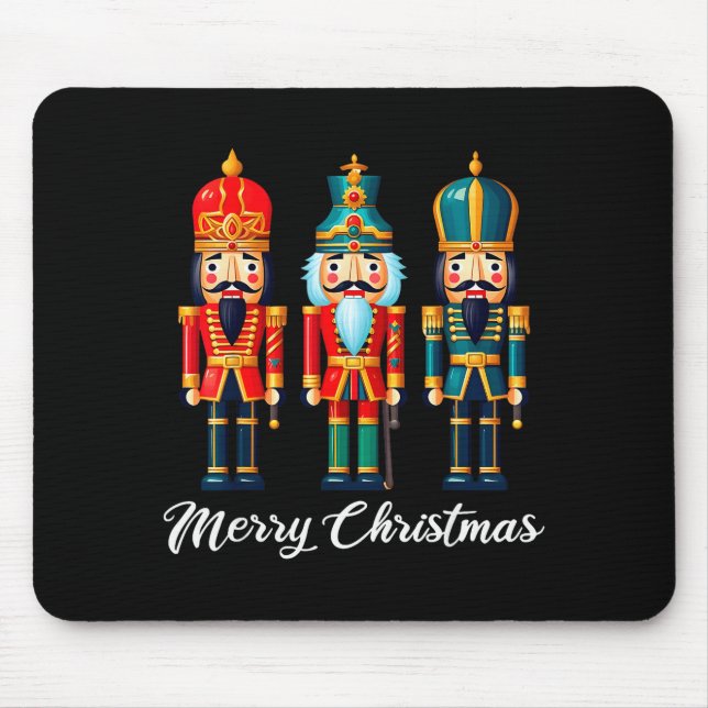 Merry Christmas Nutcracker Ballet Festive Xmas Men Mousepad (Vorne)