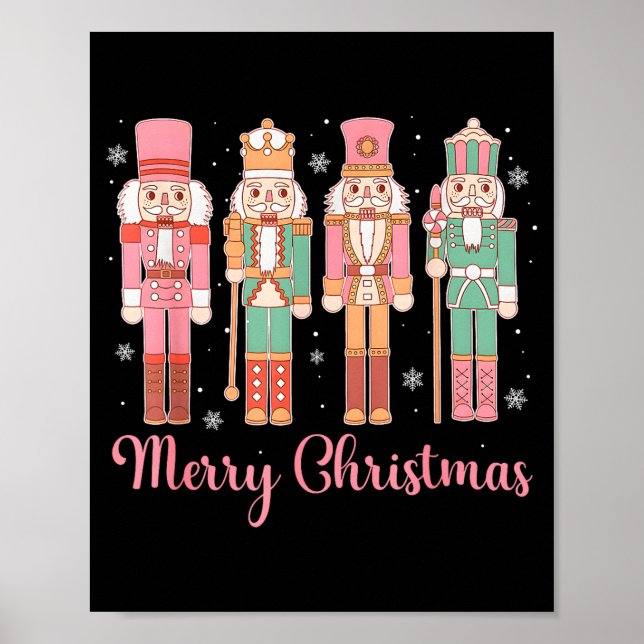 Merry Christmas Nutcracker Ballet Festive Xmas Men Poster (Vorne)