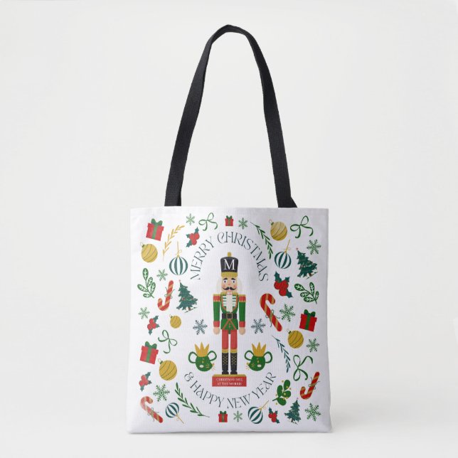 Merry Christmas Nutcracker kundenspezifische Monog (Vorderseite)