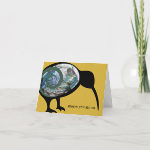 MERRY CHRISTMAS NZ XMAS AOTEAROA NEW ZEALAND KIWI FEIERTAGSKARTE