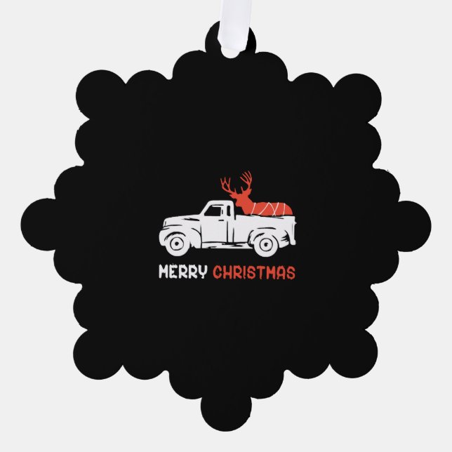 MERRY CHRISTMAS ORNAMENT KARTE (Vorderseite)