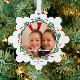 Merry Christmas Ornament Photo Card Karte