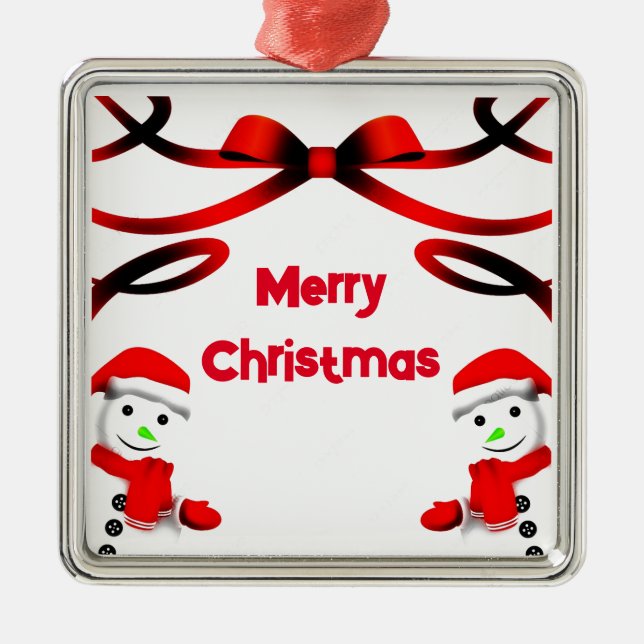 **MERRY CHRISTMAS" ORNANATION ORNAMENT AUS METALL (Vorne)