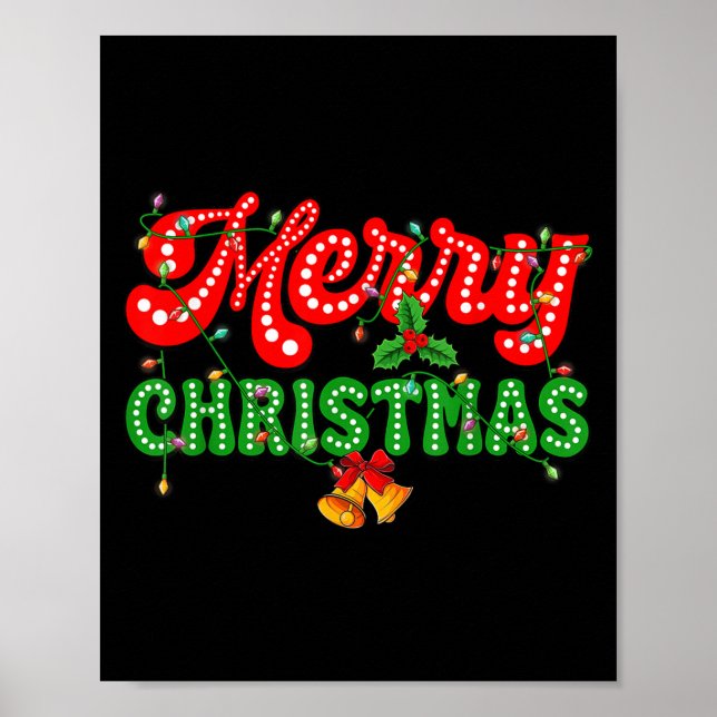 Merry Christmas Pajamas Family Matching Xmas Tree  Poster (Vorne)