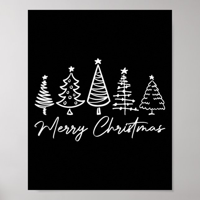 Merry Christmas Pajamas Family Matching Xmas Tree  Poster (Vorne)