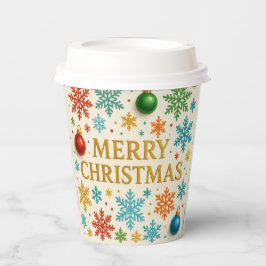Merry Christmas paper cups. Pappbecher