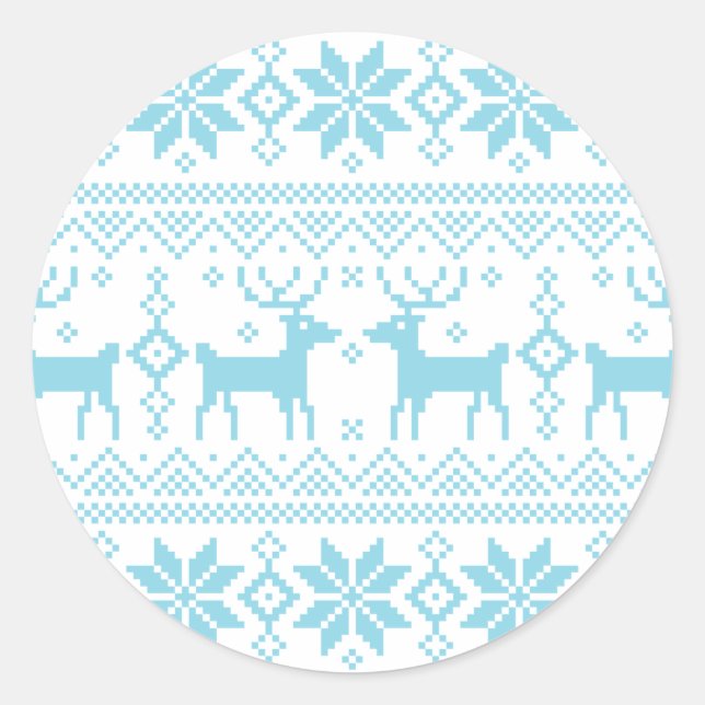 Merry Christmas pattern 1 Runder Aufkleber (Vorderseite)