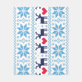 Merry Christmas pattern 2 Fleecedecke