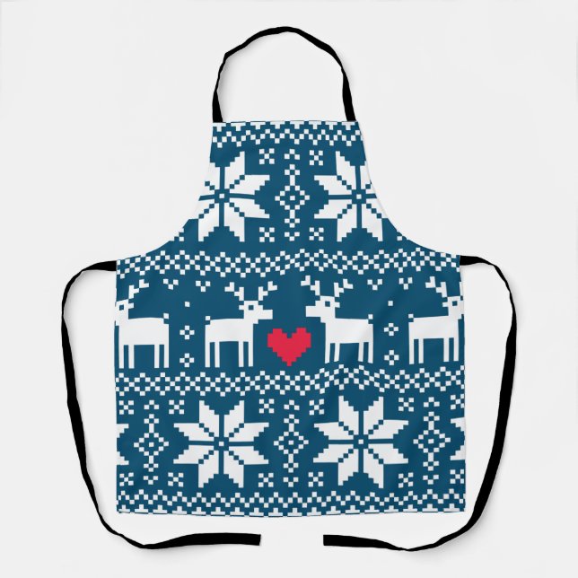 Merry Christmas pattern 2 Schürze (Vorderseite)