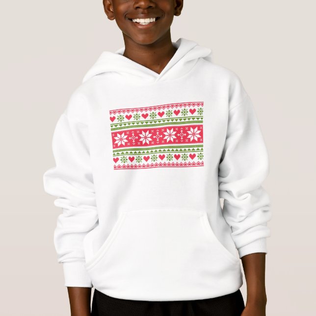 Merry Christmas pattern 3 Hoodie (Vorderseite)