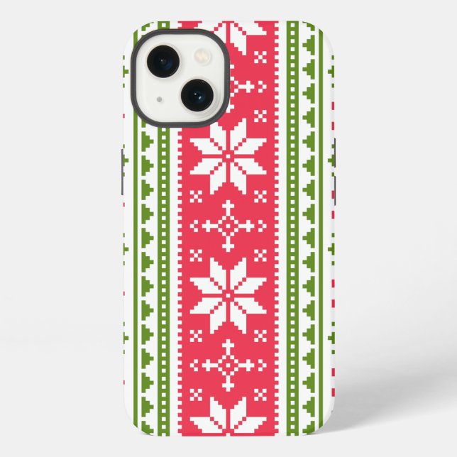 Merry Christmas pattern 3 iPhone Hülle (Rückseite)