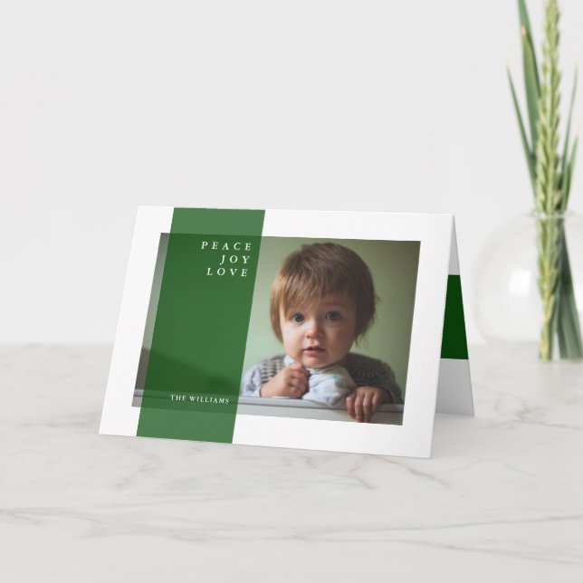 MERRY CHRISTMAS Peace Joy Liebe Feiertagskarte (Vorderseite)