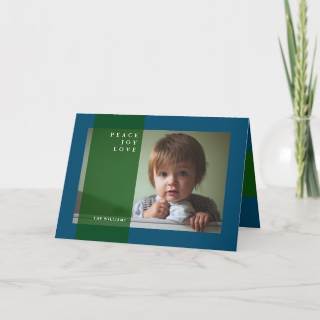 MERRY CHRISTMAS Peace Joy Liebe Feiertagskarte (Vorderseite)