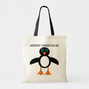 Merry Christmas Penguin Custom Gift Bag Tragetasche