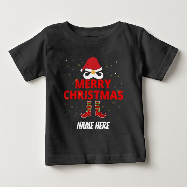 MERRY CHRISTMAS PERSONALISIERTER T - Shirt (Vorderseite)