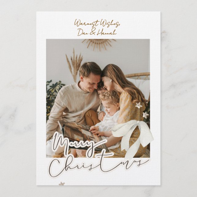 Merry Christmas Personalized Photo Holiday Einladung (Vorderseite)