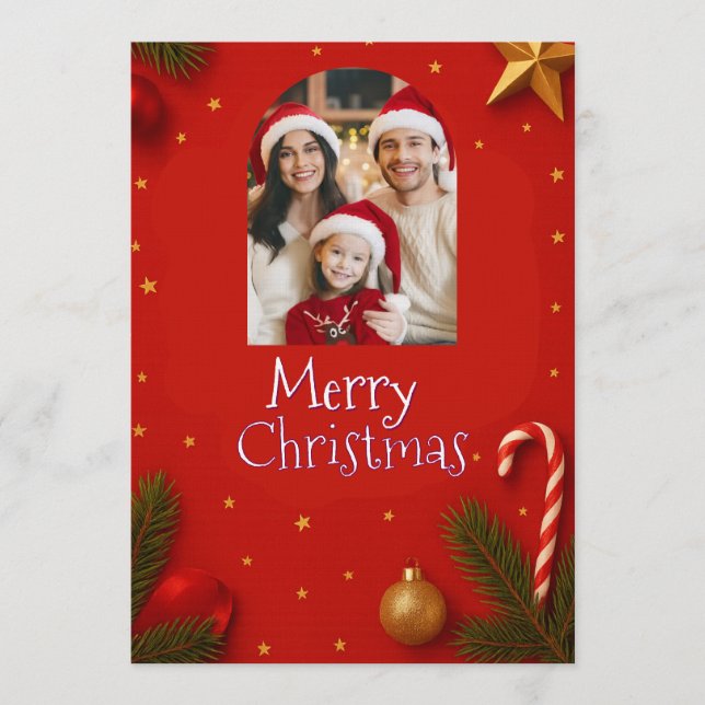 Merry christmas personnalise Invitation Einladung (Vorderseite)