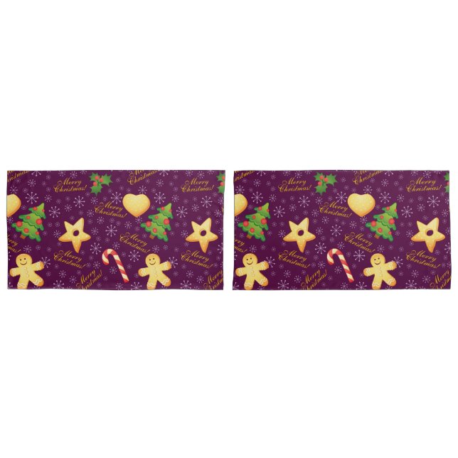 Merry Christmas Pillowcases Kissenbezug (Vorderseite-Set)