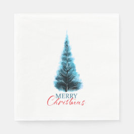 Merry Christmas pine tree Serviette