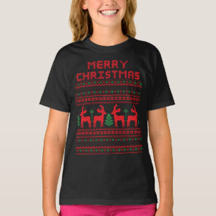 MERRY CHRISTMAS PIXEL ART STYLE T - Shirt