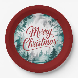 Merry Christmas Plate Pappteller