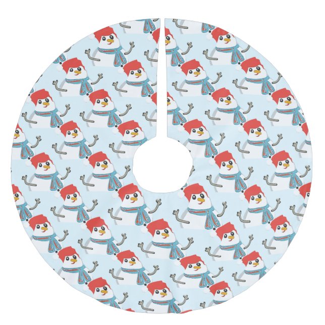 Merry Christmas!! Polyester Weihnachtsbaumdecke (Vorderseite)