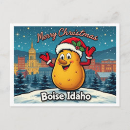 Merry Christmas Potato Boise Idaho Feiertagspostkarte