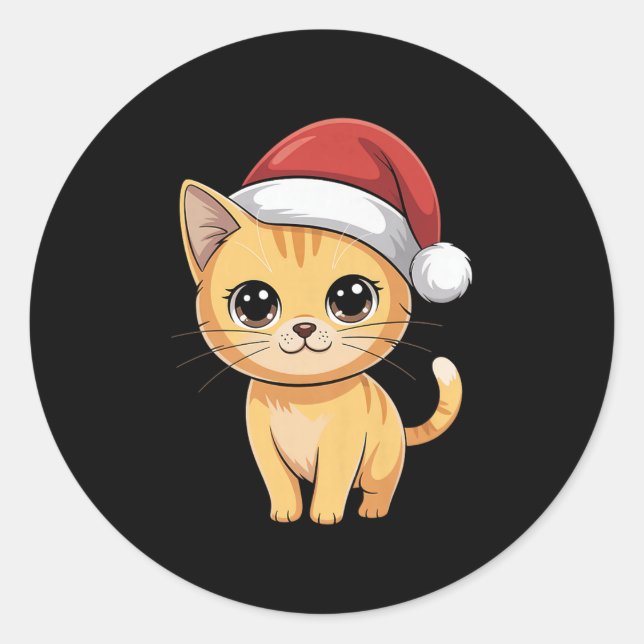 Merry Christmas Premium  Runder Aufkleber (Vorderseite)