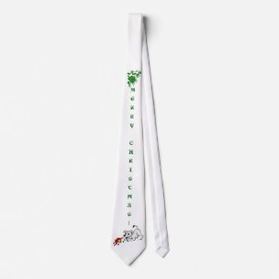 Merry Christmas! Puppy with Bell and Ball Krawatte