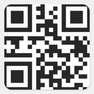 Merry Christmas QR Code Quadratischer Aufkleber