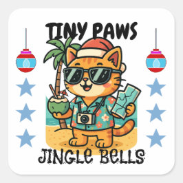 Merry Christmas Quadratischer Aufkleber