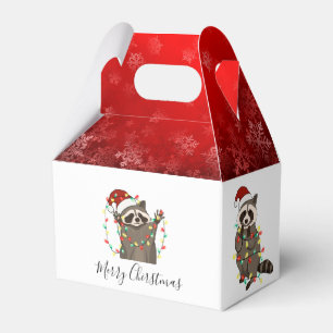 Merry Christmas Racoon Favor Box Geschenkschachtel