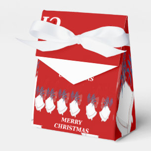 Merry Christmas Red Bells Gablle Gift box Geschenkschachtel