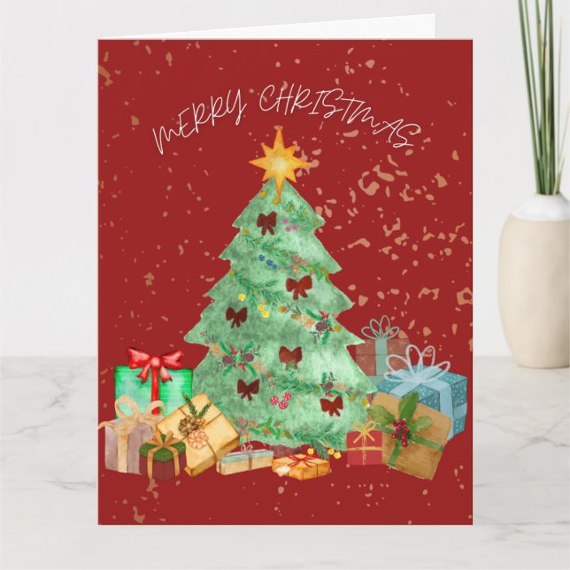 MERRY CHRISTMAS(RED) CARD KARTE (Vorderseite)